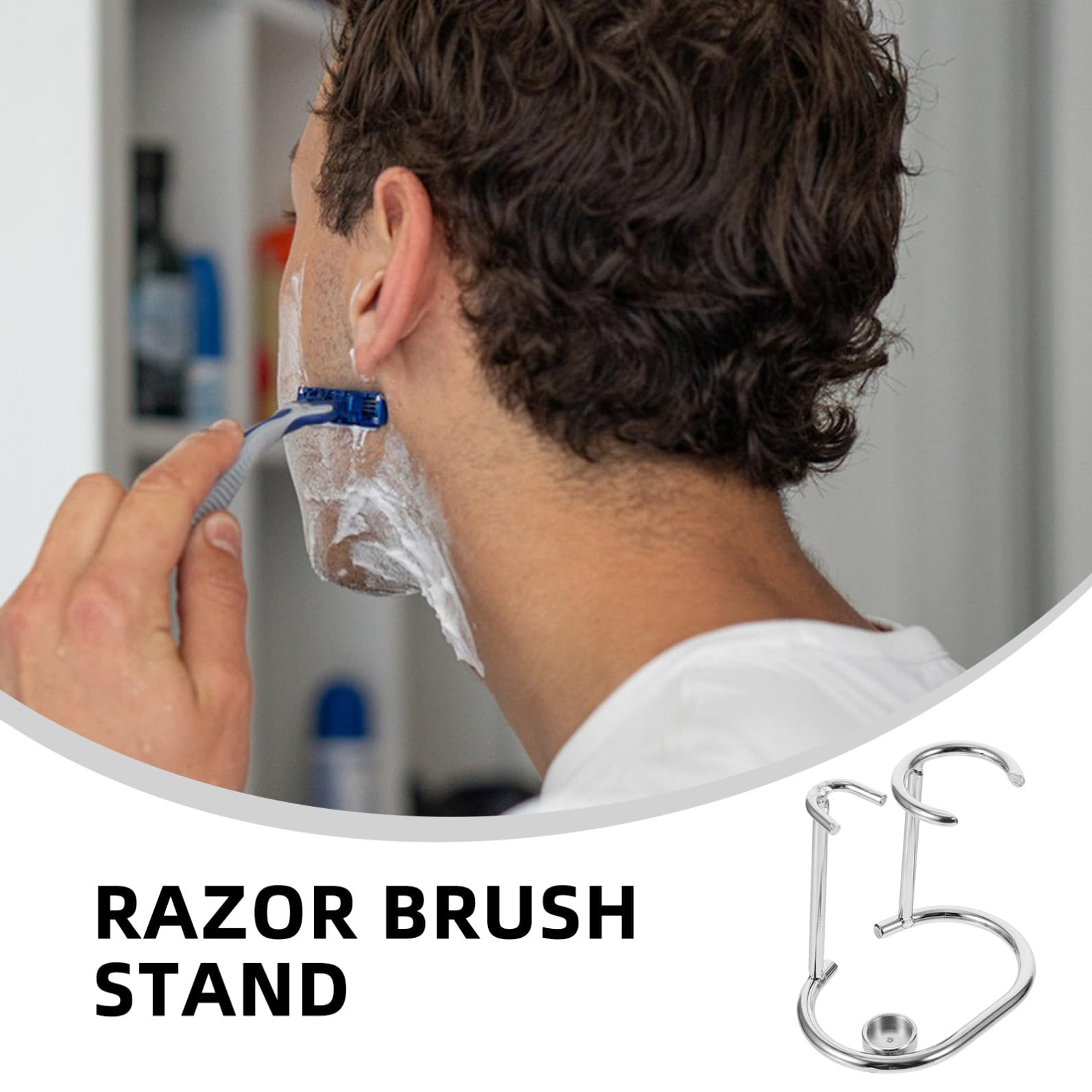 Beaupretty 3pezzi Supporto Per Rasoio e Pennello Da Barba Organizer Per Strumenti Di Maschile Base Antiscivolo Per Uso Domestico e Professionale