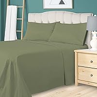 Vista 23 de Superior Juego de sábanas de algodón egipcio de 4 piezas, 700 hilos, ecológicas, sábanas sostenibles, básicos ultrasuaves, sólido, sábana bajera