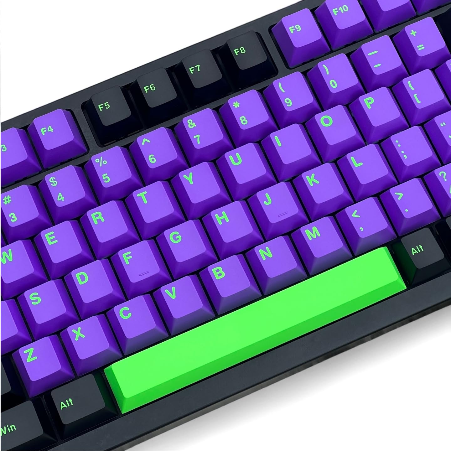 Set de Touches Clavier PBT 163 Clés Double Injection Opacité Totale Non Rétro-éclairé Profil Cherry pour Switches MX-Compatible Clavier Mécanique Gaming