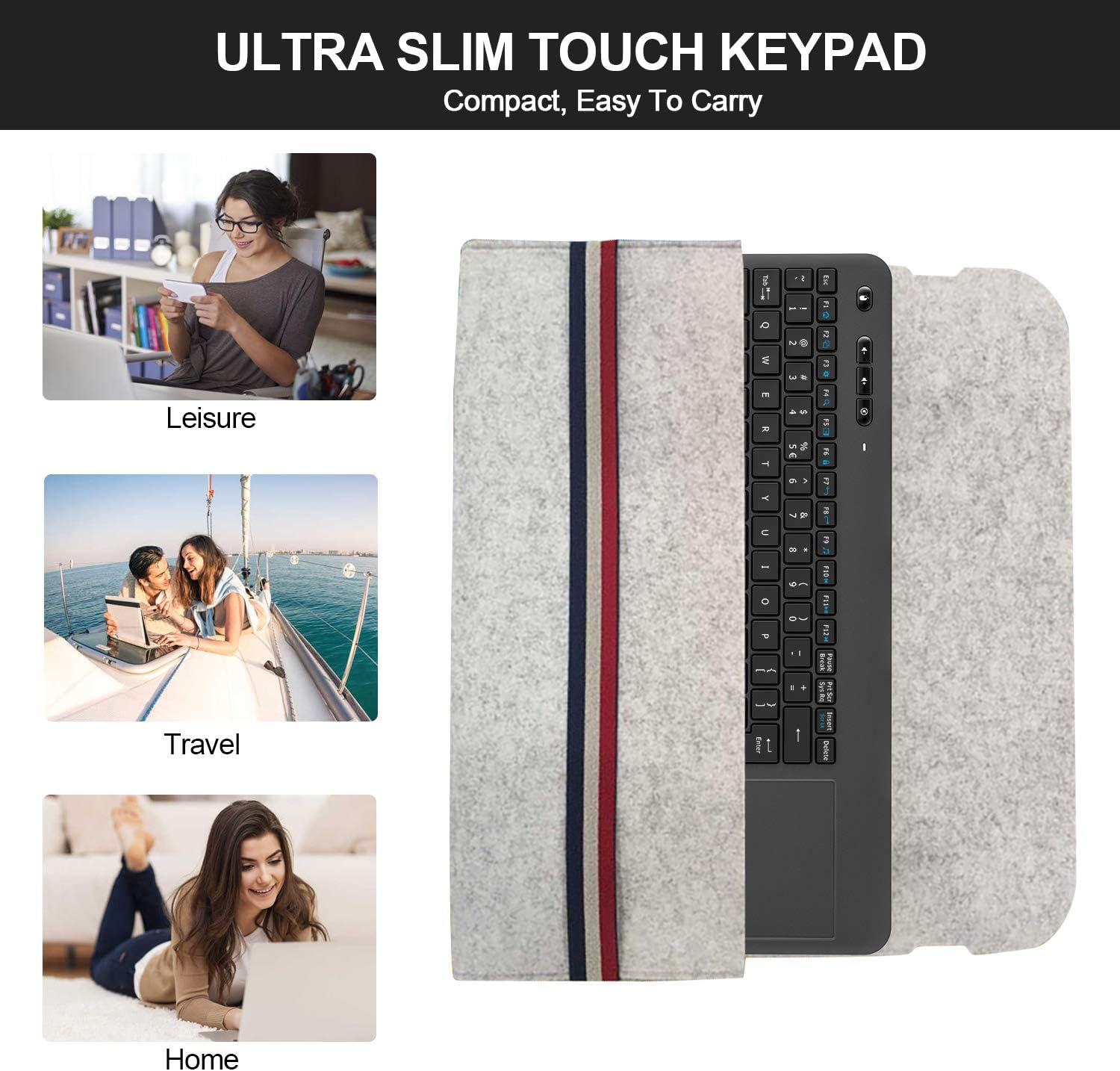 Fеаturеd Prоduсt Wireless Keyboard, TedGem 2.4G Wireless Keyboard with Touchpad Keyboard Wireless Soft Touch Keyboard Ergonomic PC Touch Keyboard, Keyboard with Nano USB Receiver for Laptop/Mac/PC/Android TV