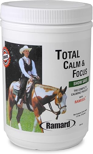 Ramard Total Calm and Focus Prime Nutritional Syringe for Horses - Equine Tension Relief - Vitamin B Magnesium Horse Aid for Race Training -
