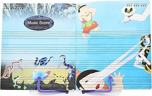 Miniatura 5 de Maydahui Mini soporte de escritorio portátil plegable y ligero para libro de música para libros de cocina (tamaño máximo 12 x 6 pulgadas) postura