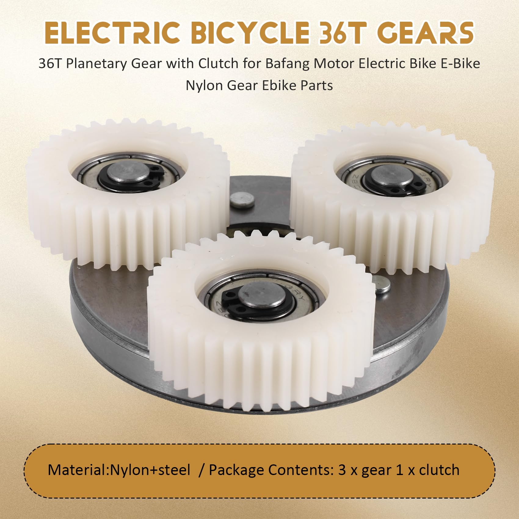 36T Planeten Getriebe mit Kupplung für Motor Elektrisch Fahrrad E-Fahrrad Nylon Gear Ebike Parts