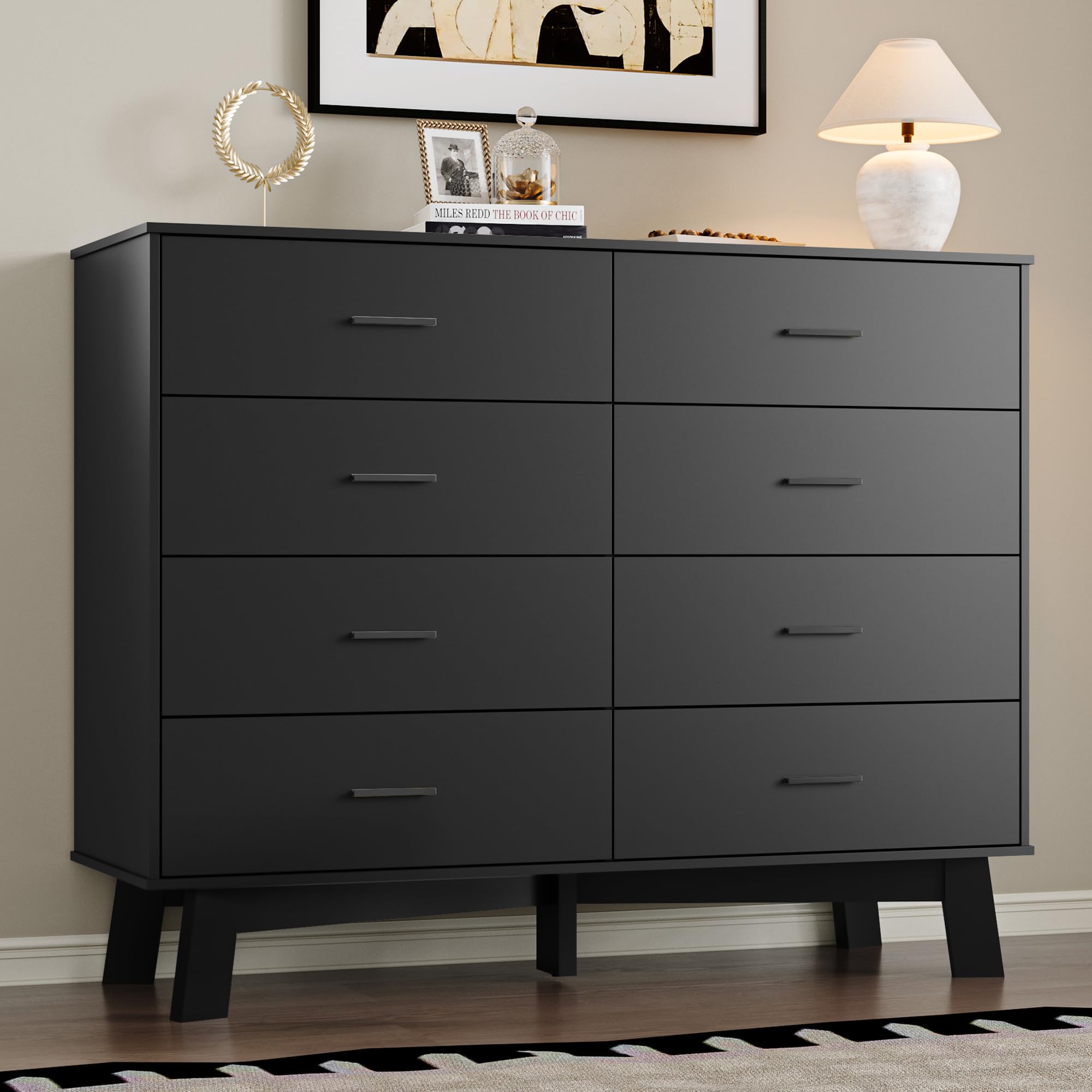 BORNOON 8-Drawer Modern Dresser