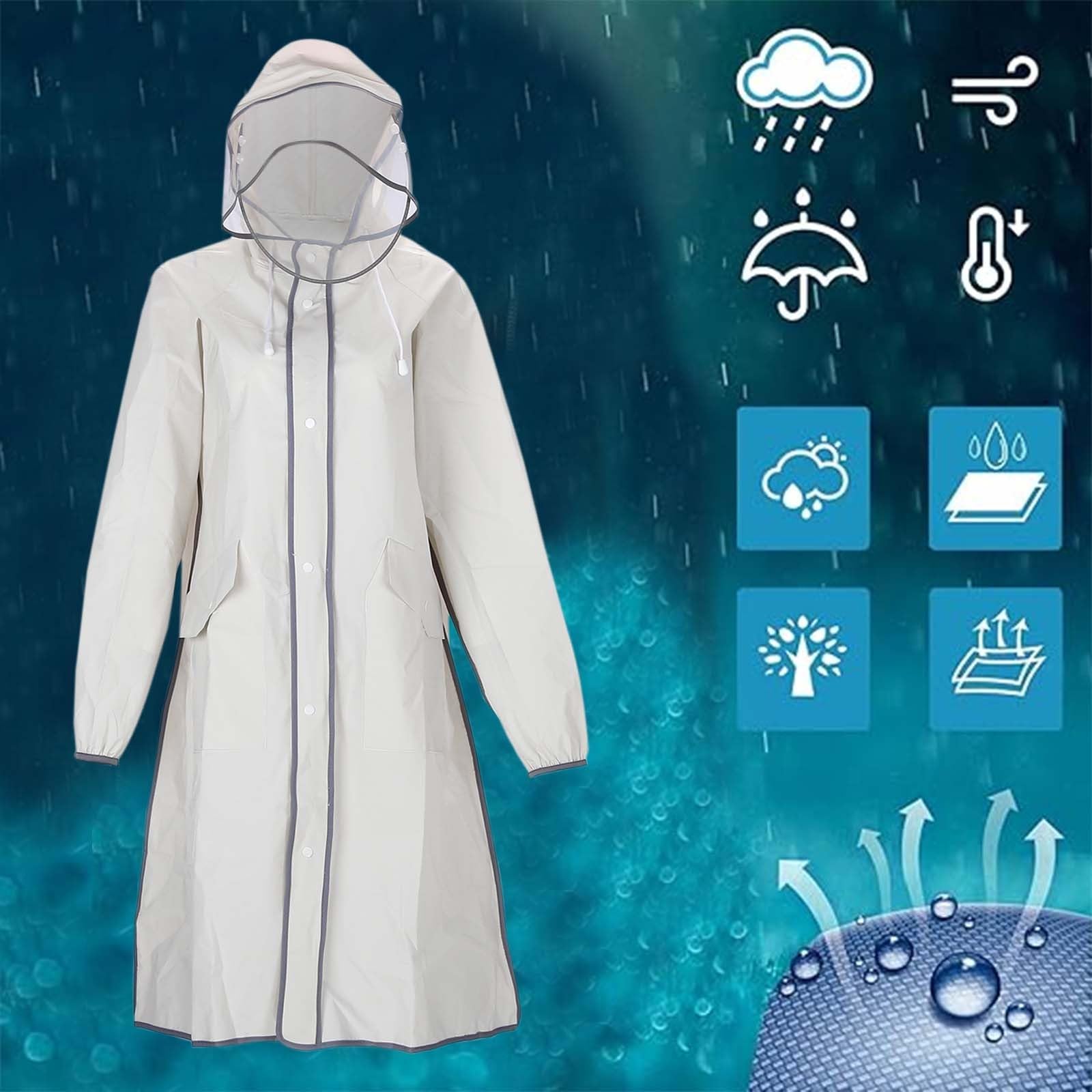 Combinaison de pluie pleine longueur pour femme – Anoraks à capuche très résistants, idéal pour l'extérieur et le confort