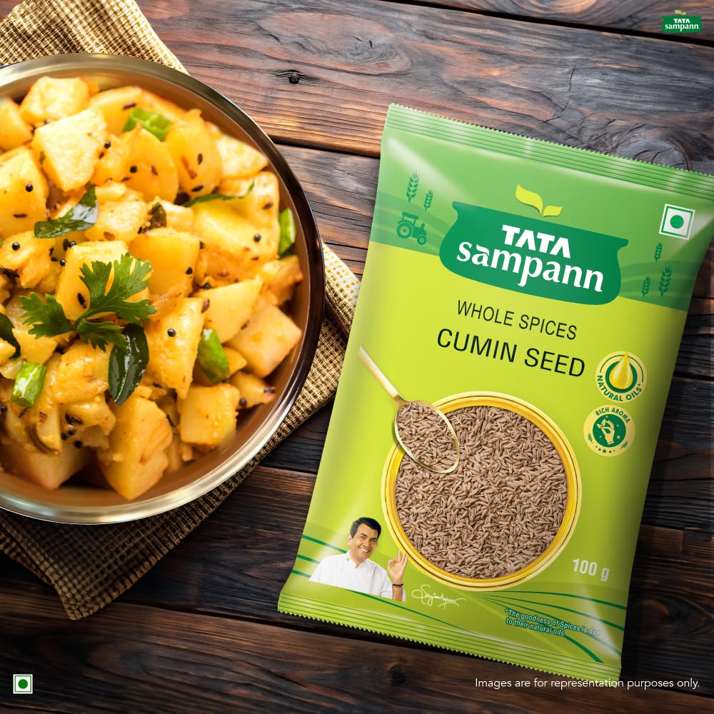 Tata Sampann Cumin Seed (Jeera), Whole Spices, Natural Oils*, Rich Aroma, 100g - Image 8 thumbnail