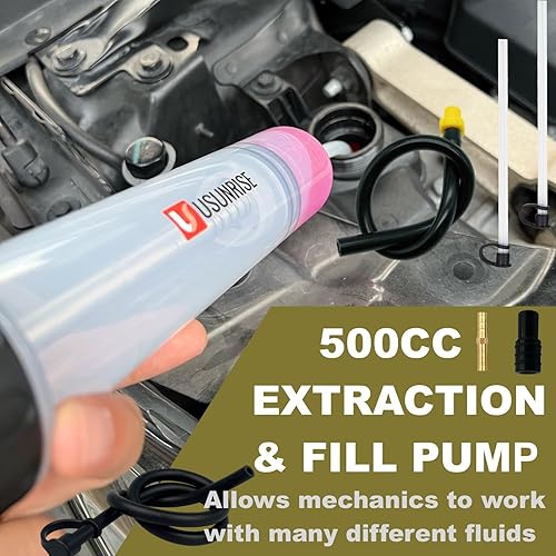 Miniatura 3 de Bomba Extractora de Fluidos Automotrices, Jeringa para Cambio de Aceite con Manguera Larga, Bomba Estilo Jeringa para Dirección Asistida,