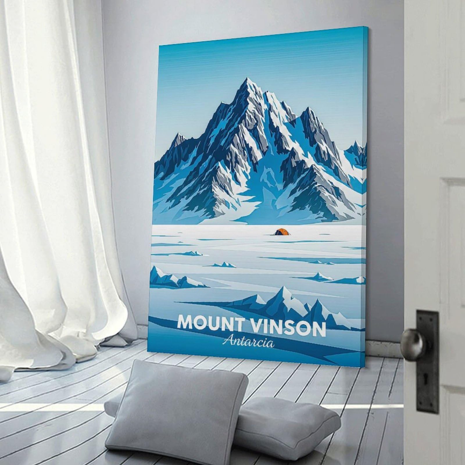Junmoney Mount Vinson Antarctica Home Decor Wall Art, 20x30inch(50x75cm), for New Homes, Bedrooms Or Workspaces, Gift Idea for Housewarming And Birthdays