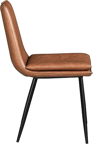 Miniatura 10 de Coaster Home Furnishings - Ortega - Silla auxiliar tapizada en piel sintética - Estilo contemporáneo, patas de metal cónicas y respaldos sólidos -