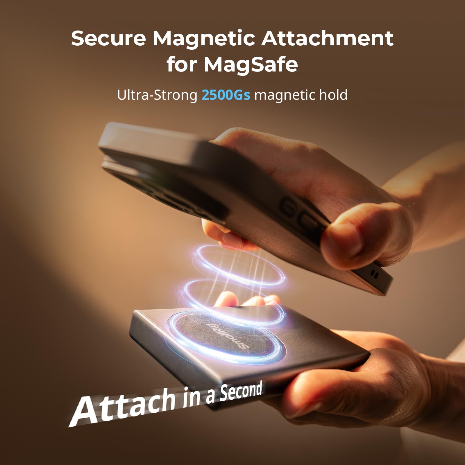 SMALLRIG Schermo per monitor per telefono con controllo wireless, registrazione wireless 1080P (supporto 4K 30 fps), monitor video con attacco a slitta, per iPhone e Android con MagSafe - 4850B