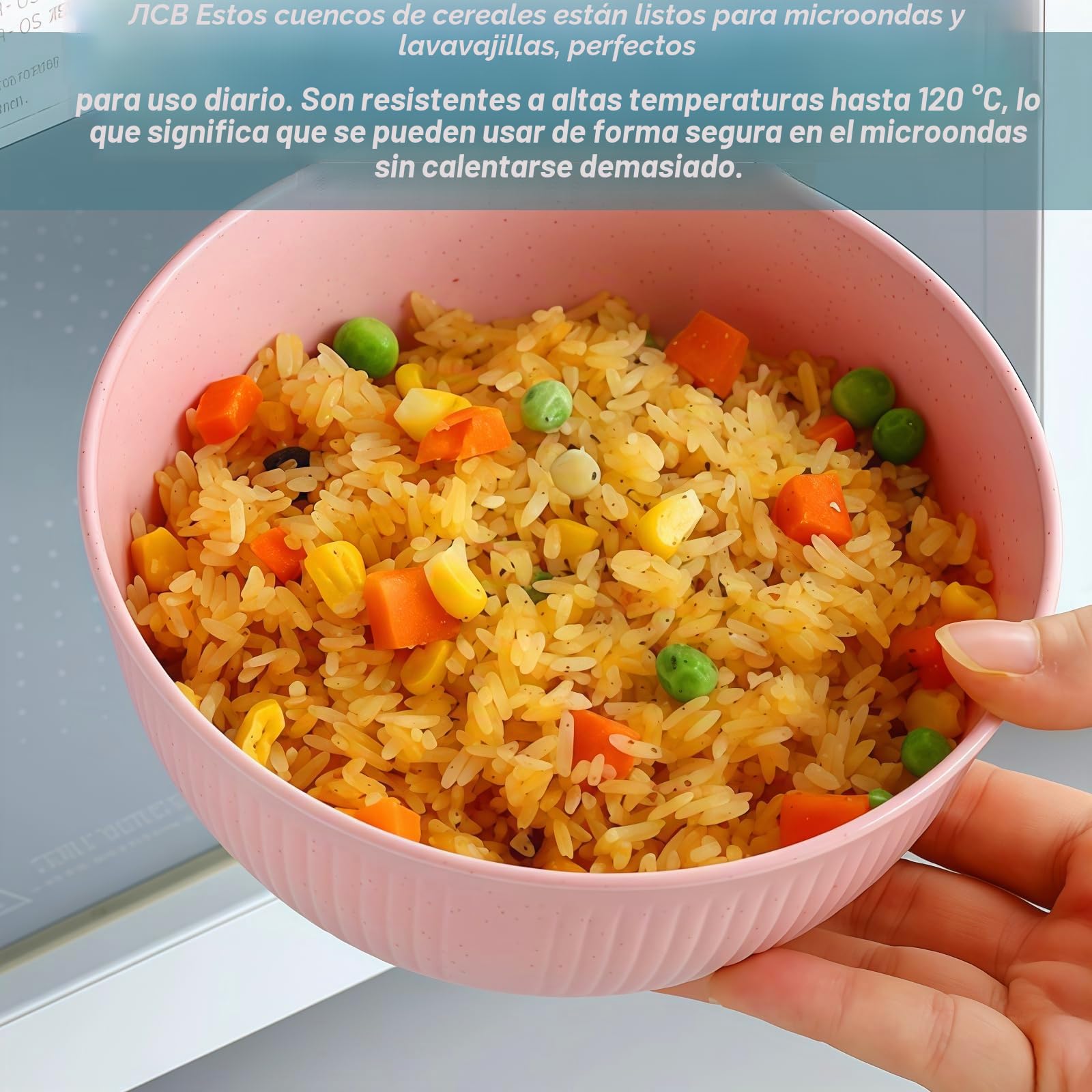 Juego de 8 cuencos de plástico irrompibles, reutilizables, para sopa, microondas y lavavajillas, 8 colores, 680 ml