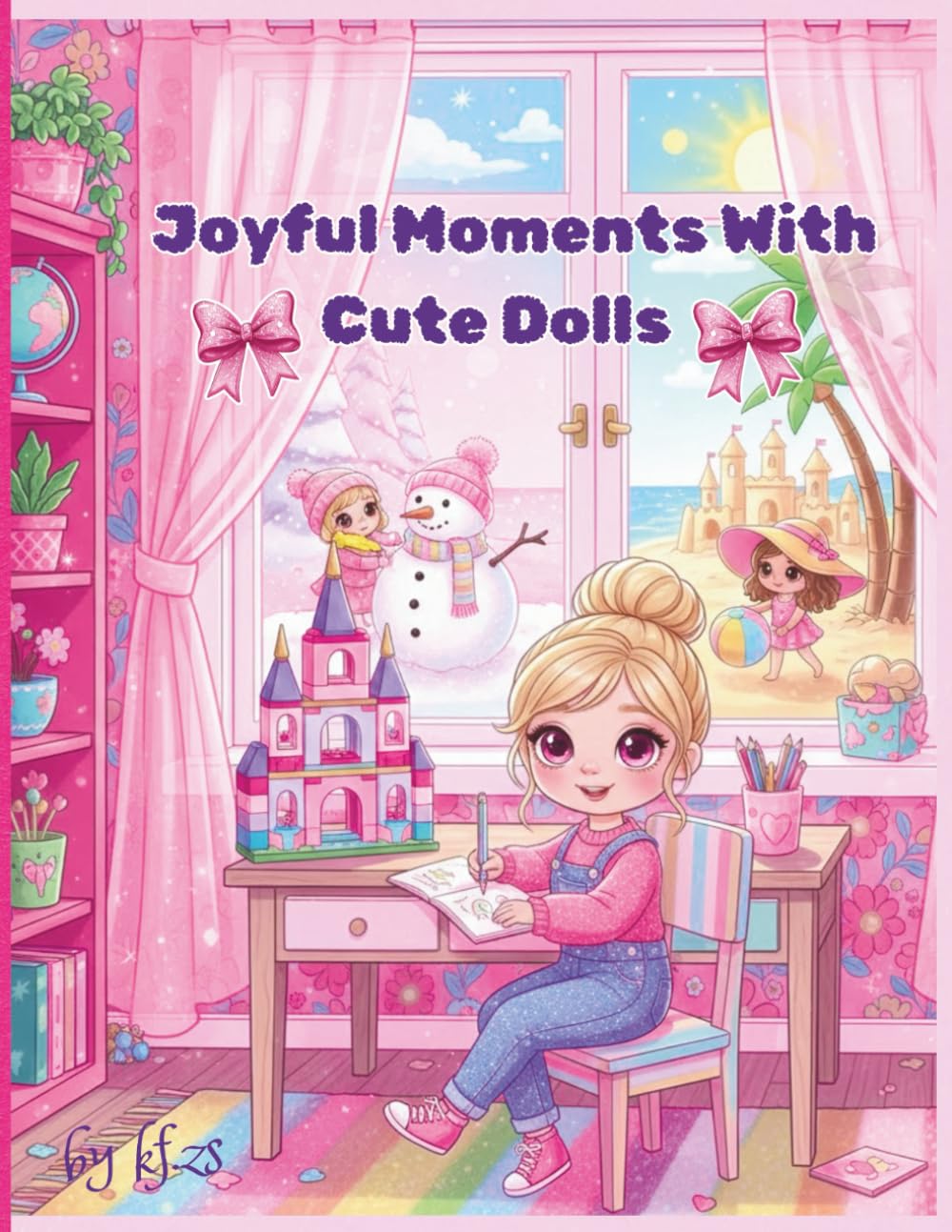 Joyful Moments With Cute Dolls: Adorable illustrations of cute dolls