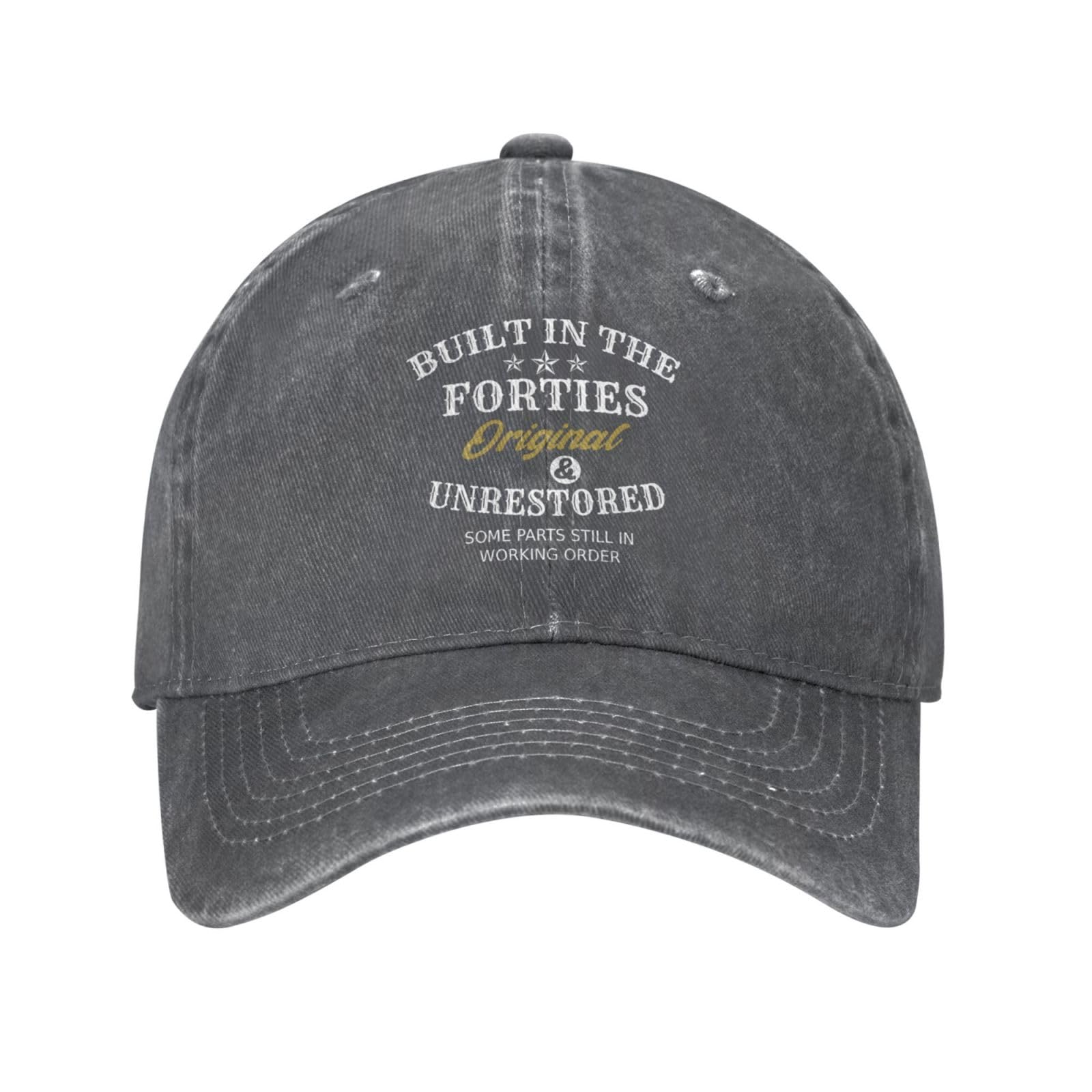 Built in The Forties Original Unrestored Some Parts Still in Working Order Hat Men Funny Mesh Hats for Summer, Deep Heather-2, One Size