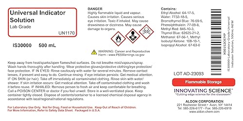 Miniatura 2 de ALDON Innovating Science Solución Indicadora Universal de Grado de Laboratorio, 16.9 fl oz - The Curated Chemical Collection