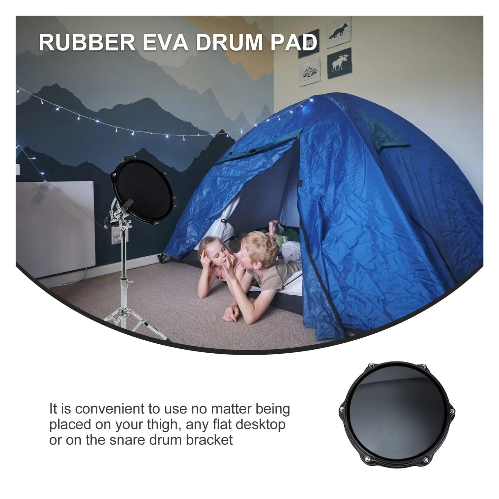 Üben Sie Anfänger Eva Dumb Mat Ruhige Übung Dumb Practice Mat Drum Pad for Anfänger Pad for den Heimgebrauch Drum Accessories