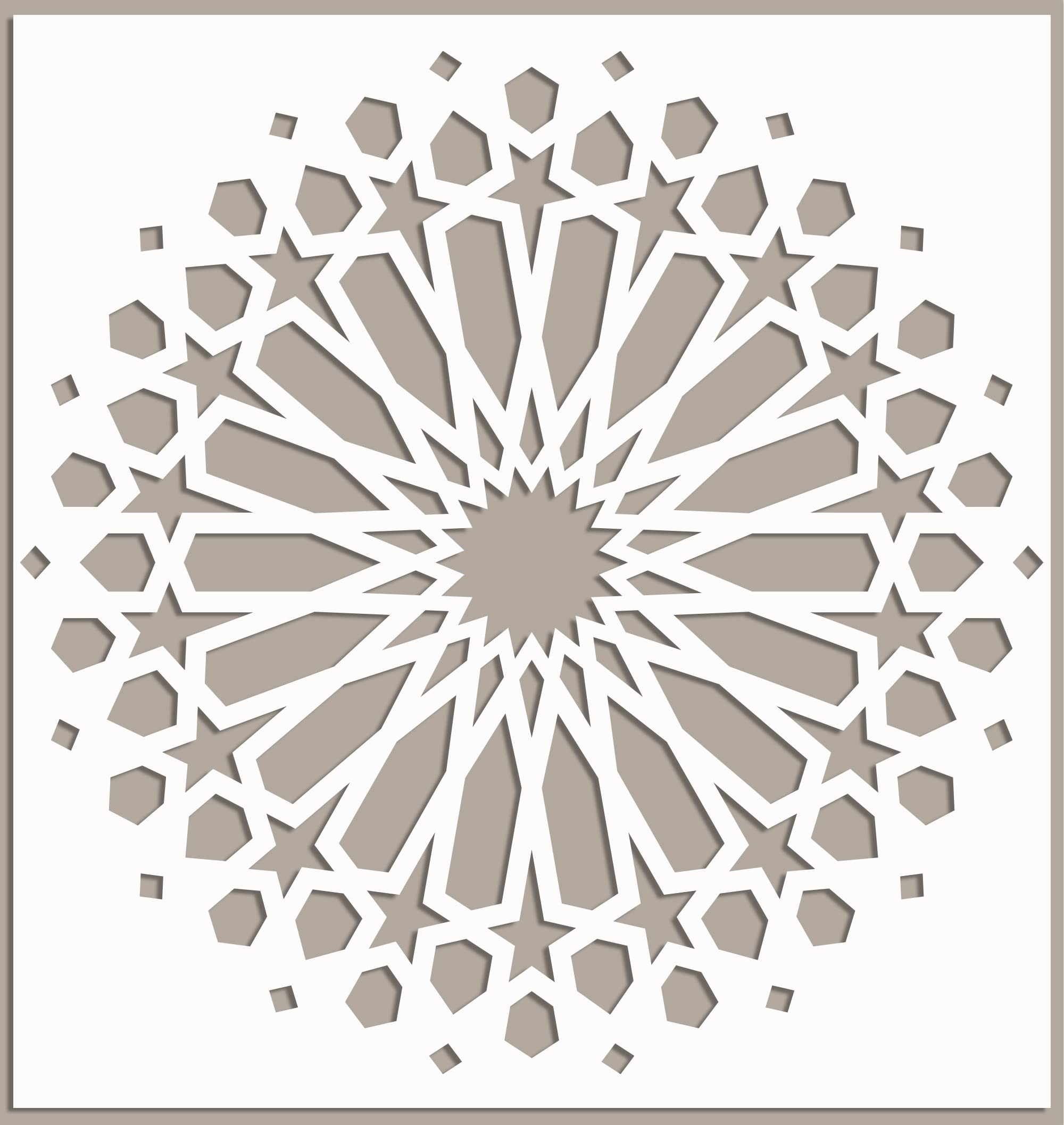 Arabic Style Mandala Stencil Circle Stencil Large Lace Large Walls Painting Furniture Canvas Fabric Wood Patio Floor Home Decor Garden Concrete Crafts Cake Art - Reusable Template DL31