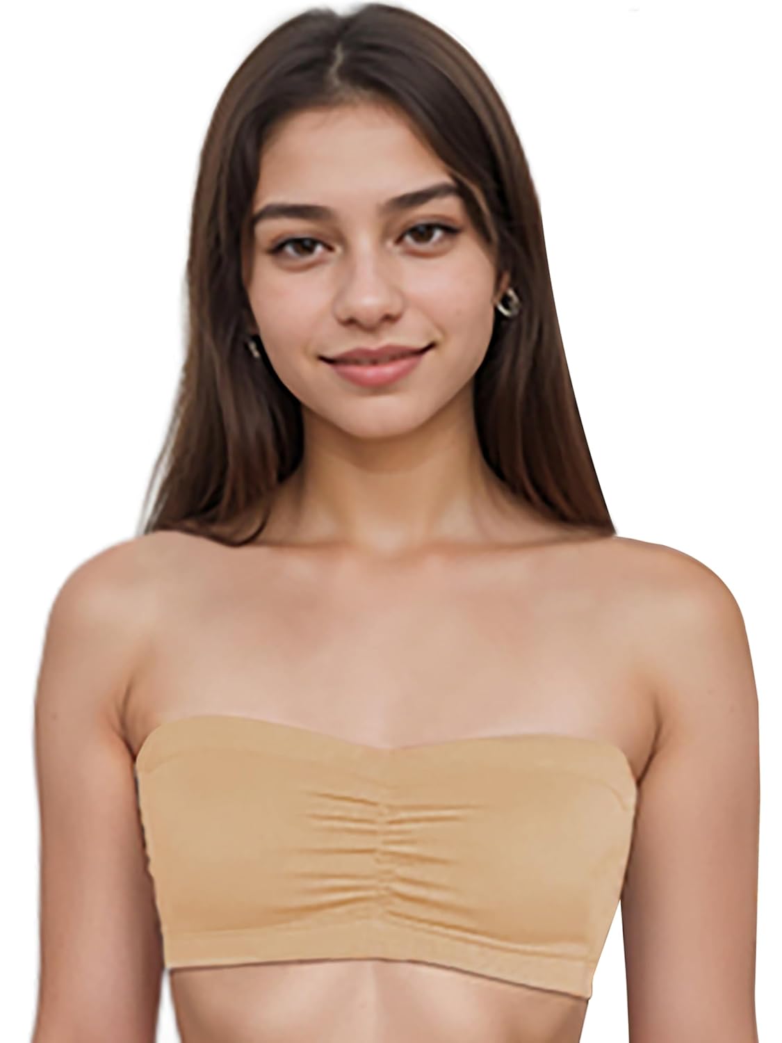 DChica Skin Tube Bra for Girls, Cotton Padded Bra, Full Coverage Beginner Non-Wired Girls T-Shirt Gym Bra, Seamless Padded Bra Strapless Training Bra (Pack of 1) DChica Skin Tube Bra for Girls, Cotton Padded Bra, Full Coverage Beginner Non-Wired Girls T-Shirt Gym Bra, Seamless Padded Bra Strapless Training Bra (Pack of 1)