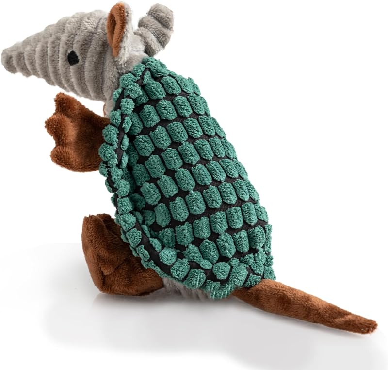 Brinquedo para Cães com Apito em Formato de Tatu Hollypet para Filhotes e Cães Pequenos e Médios, 15,24 cm