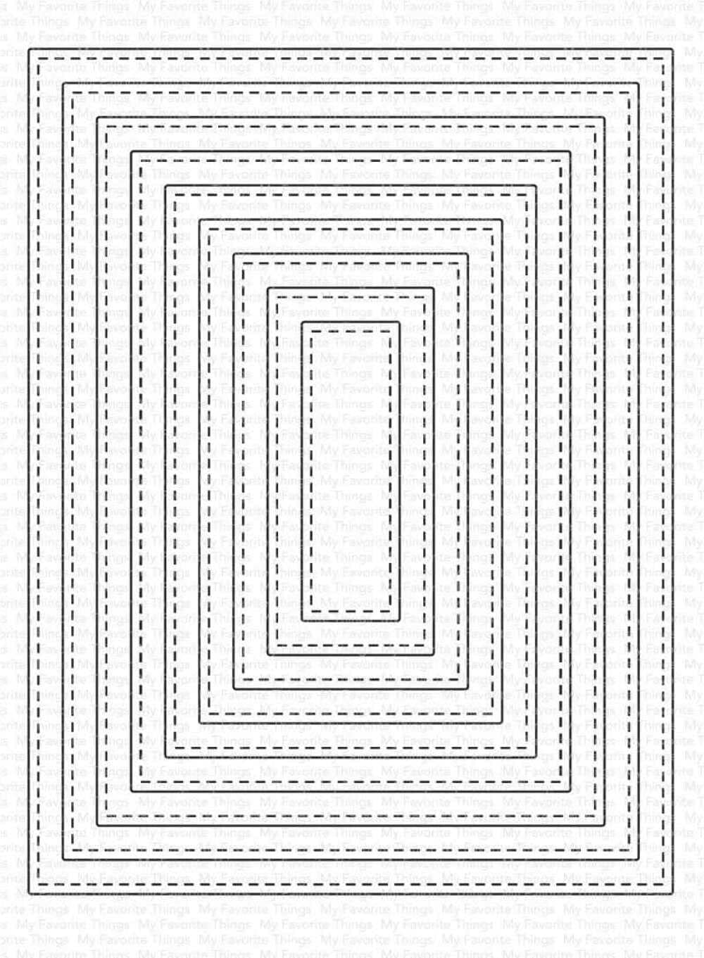 My Favorite ThingsNAMIC DIE STAX REC, A2 Stitched Rectangle.75" to 5.25", One Size