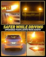 Vista 4 de AUXITO CANBUS 7440 Bombillas LED amarillo ámbar para luces intermitentes con resistencia incorporada anti hiperflash 7440NA T20 7441 W21W WY21W