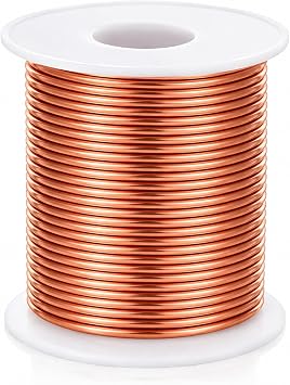 14 Gauge Copper Wire 1.6mm 98 Feet Dead Soft Solid Bare Copper Wire for Electroculture Gardening, Jewelry Making, Beading, Science Projects, DIY Artwork, 1 Pound Spool