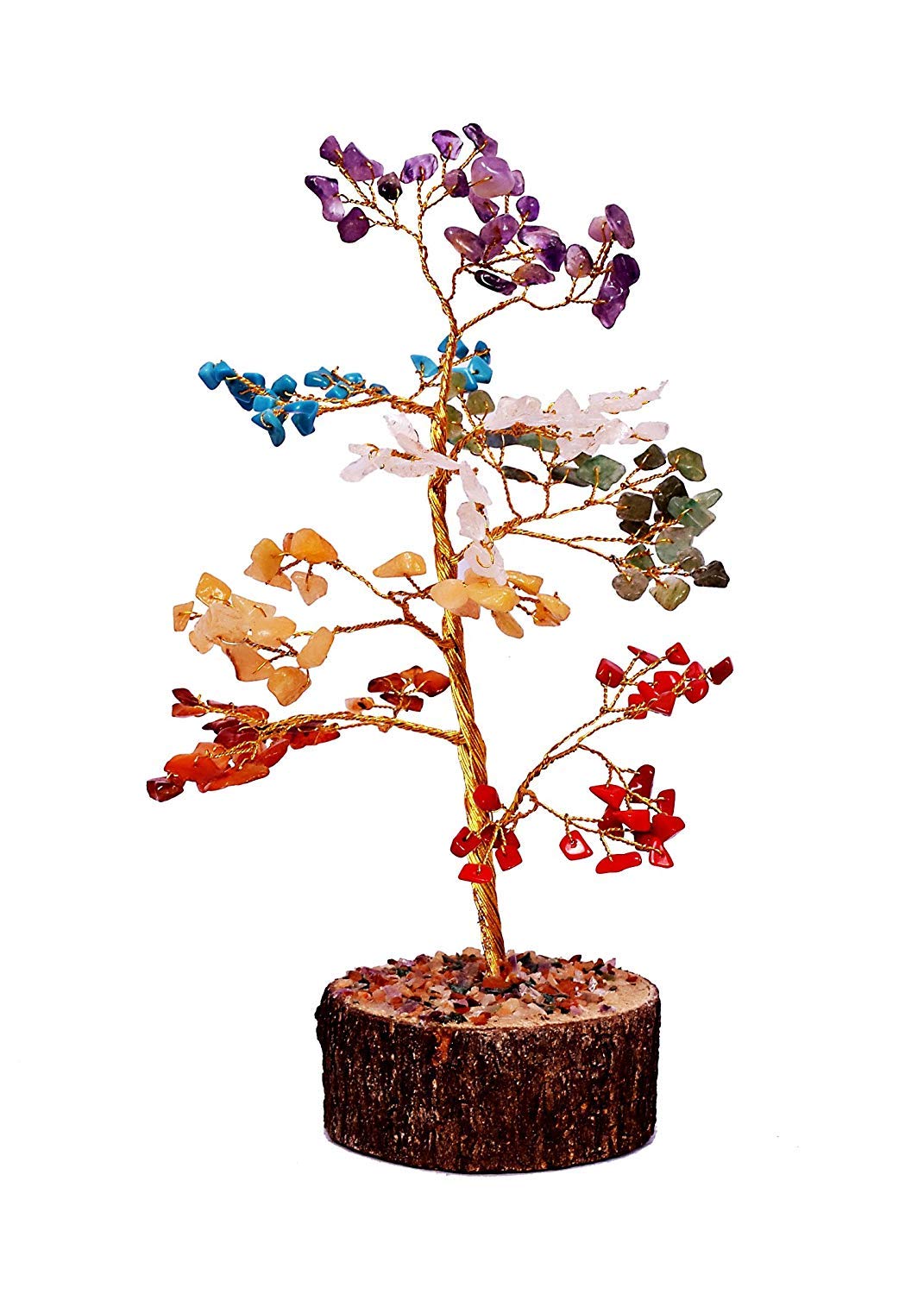 Prosperity Stone Tree/Feng Shui Vastu 7 Chakra Multi Chips Crystal/Stone Tree Positive Energy Wealth