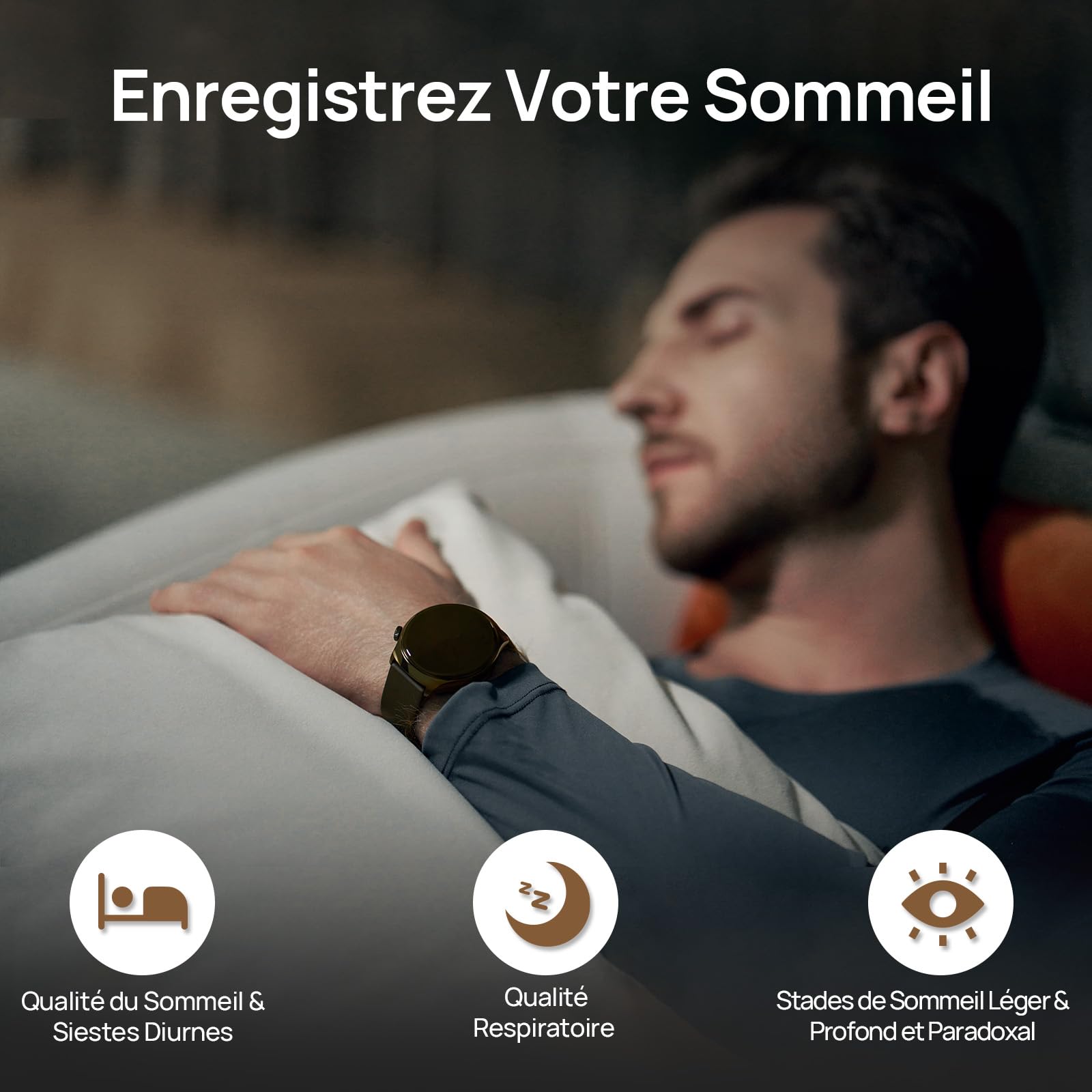 Mibro Lite3 Pro Montre Connectée Femme 45mm, Appels Bluetooth, 5ATM, GPS | Autonomie 15J, avec Suivi Cardio Féquencemètre/Sommeil/SpO2, Bracelet Cuir Élégant, pour iPhone Android Samsung(Or Rose)
