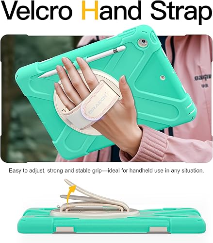 Miniatura 159 de BRAECN Funda para iPad de 9ª/8ª/7ª generación, resistente a prueba de golpes con protector de pantalla, soporte para lápices, soporte para tapa