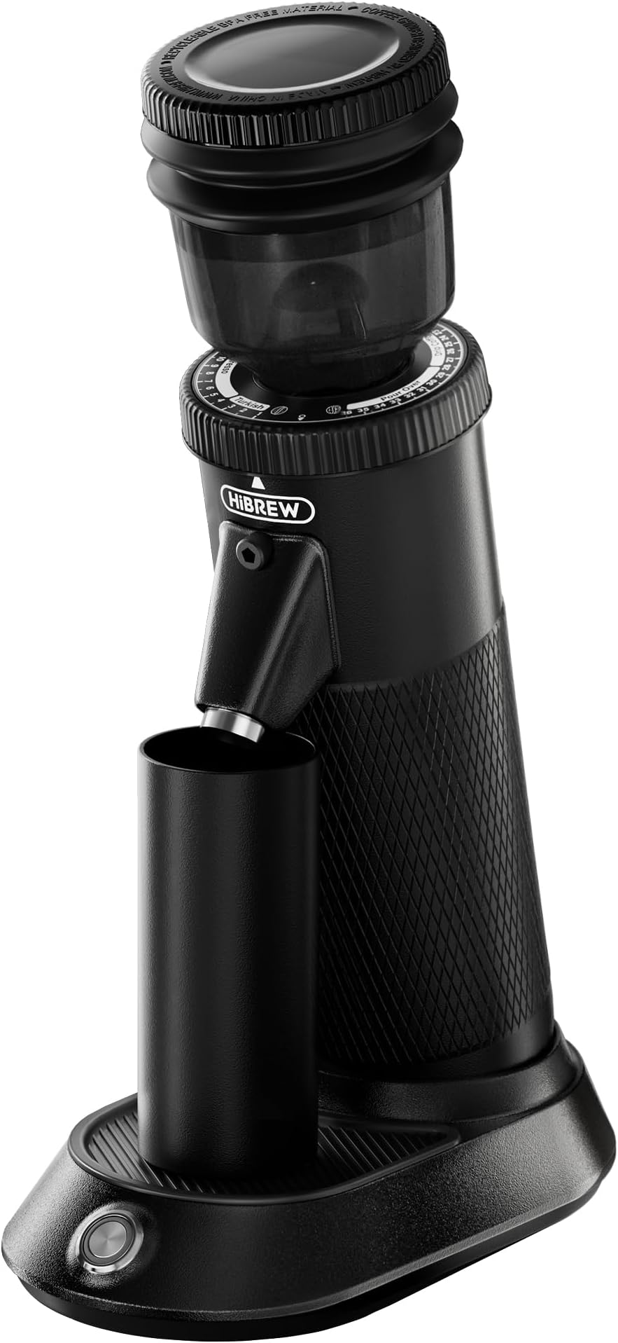 HiBREW G5 Coffee Grinder, Cone Grinder, Espresso Grinder, Single Container, Aluminium Housing, 36 Adjustable Grinding Settings, 50 g Bean Capacity, Suitable for Espresso Pour Over Mocha Turkish Drip