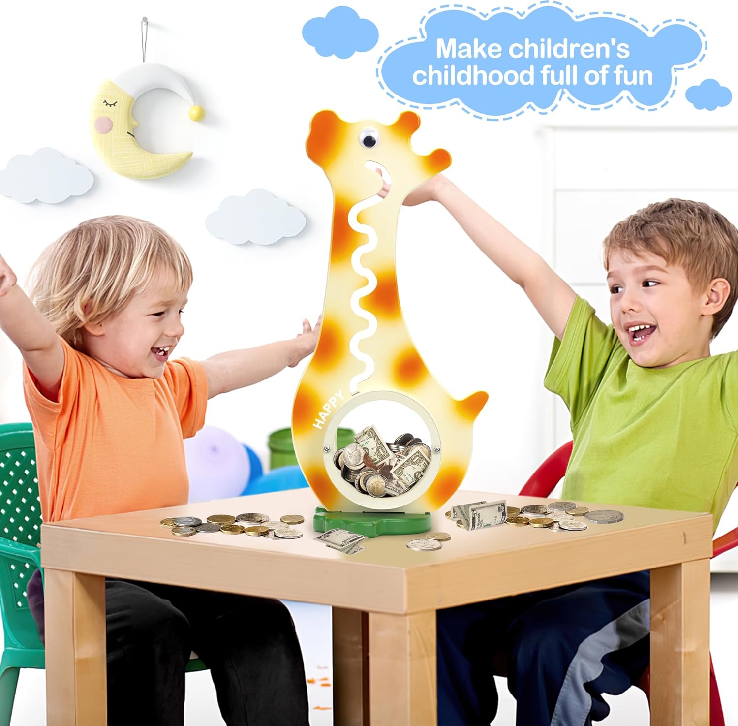 Wooden Giraffe Piggy Bank - Image 6