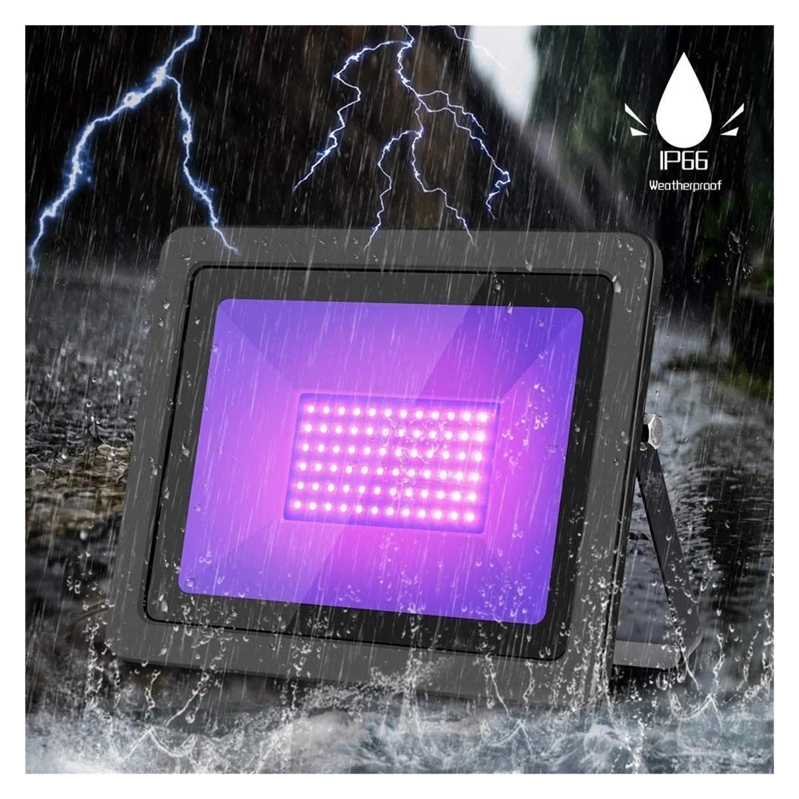 Światła Sceniczne, LED 50W UV czarne światło Indukcja ludzkiego ciała Reflektory do akwarium Outdoor Halloween Party DJ Stage Buried Lamp(Body Induction 1 PCS)