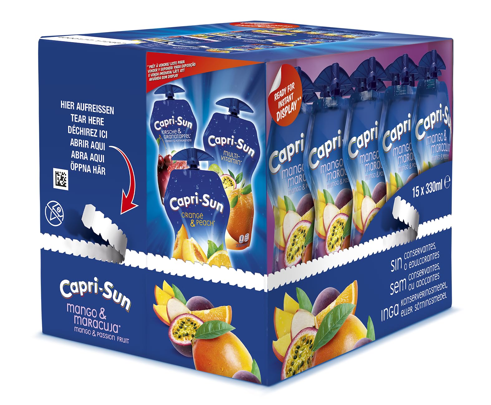 Capri Sun - Bevanda Analcolica, Gusto Mango e Maracuja, 15x330ml