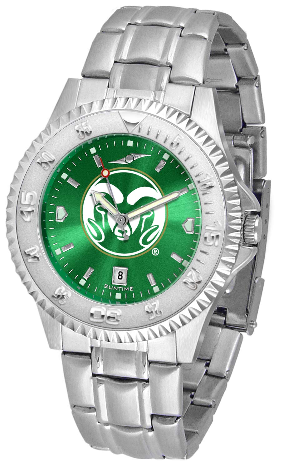 SunTime Men's Competitor 40mm Quartz Watch, 20mm Stainless Steel Strap, Anochrome Dial