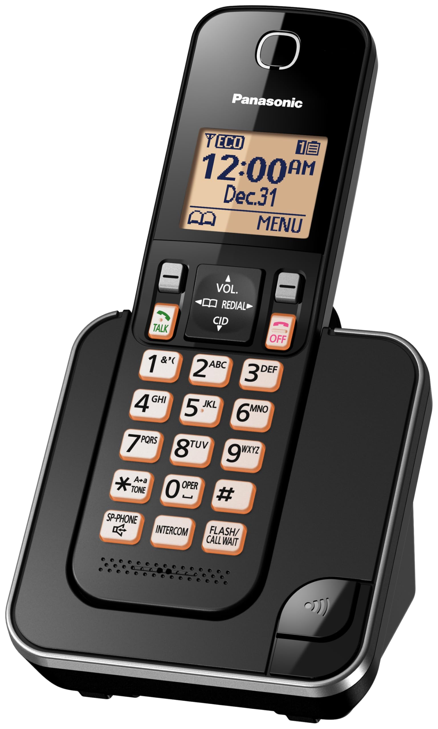 Panasonic DECT 6.0 Expandable Cordless Phone with Call Block - 1