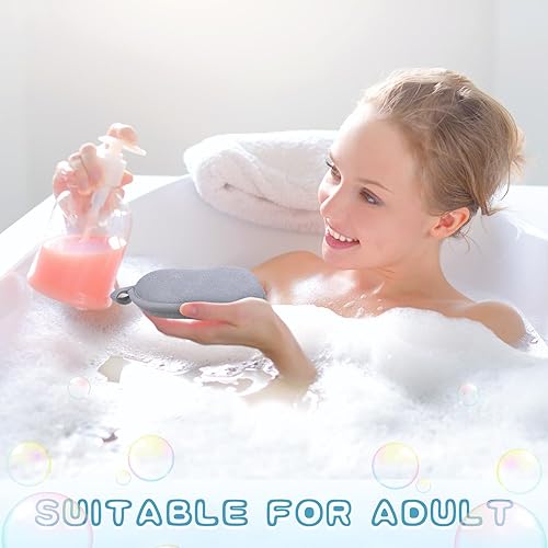 Miniatura 32 de Tatuo Esponja de baño para bebé, 4 piezas, esponja de algodón suave y absorbente, esponja para niños, bebés, hombres y mujeres (rojo, morado)