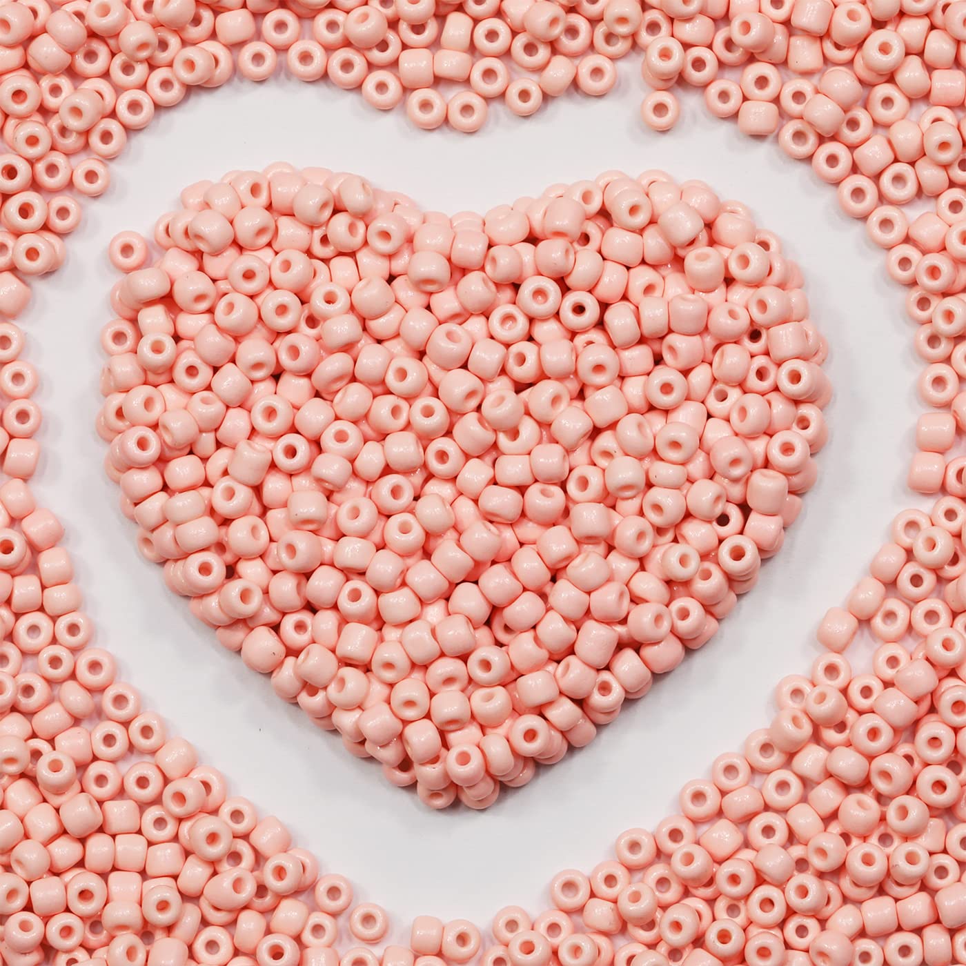 Bulk 4mm Pale pinke Blue Seed Beads for Jewelry Making 110 Grams About 1600pcs,6/0 Glass Craft Beads for Making Earrings Bracelets