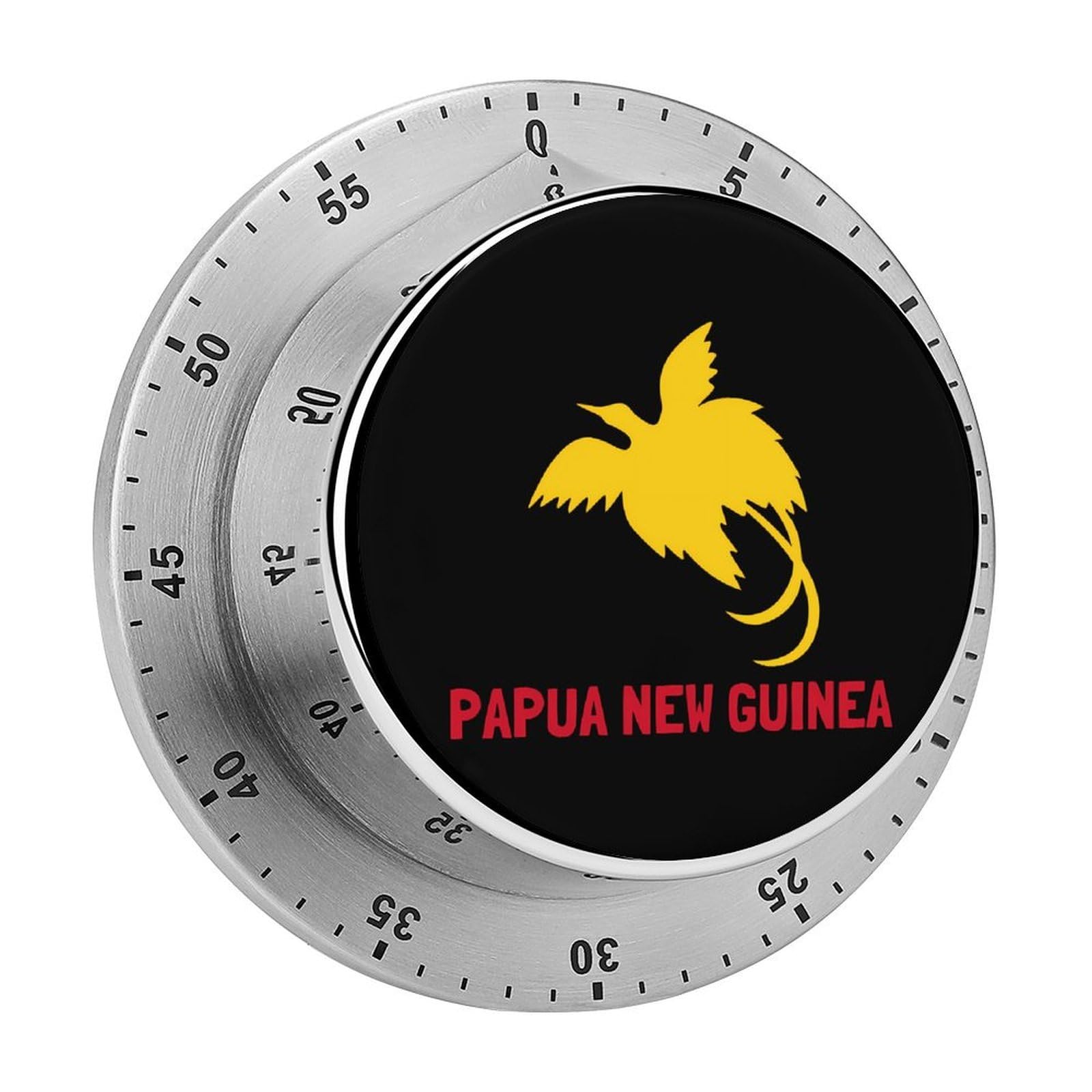 Papua New Guinea Bird Mechanical Timer with Alarm for Kitchen Cooking Productivity Stainless Steel Timers