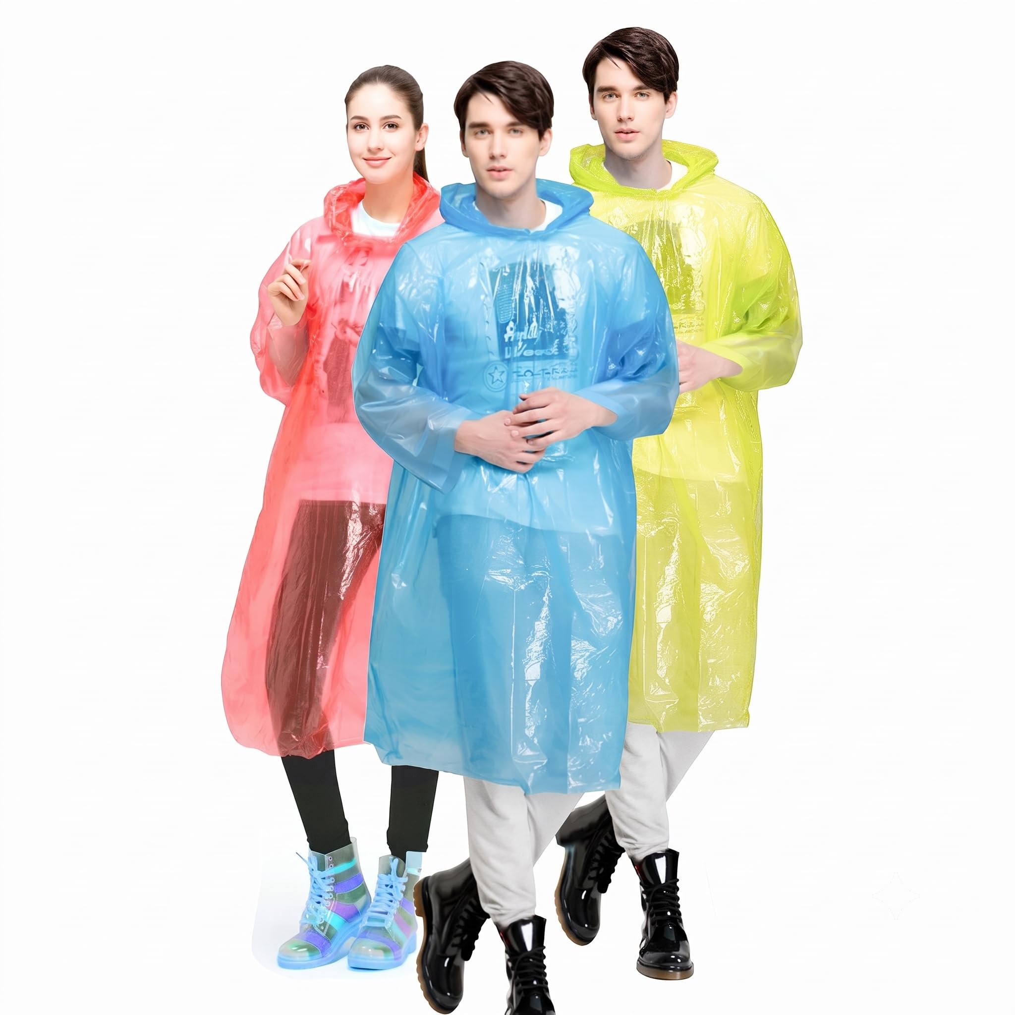 Pack of 10 Pocket Raincoat Card Shape Unisex Disposable Raincoat | Waterproof Emergency Rain Poncho for Men Women Kids | Wallet Size Portable Travel Camping Trekking Bike School Office-image-7