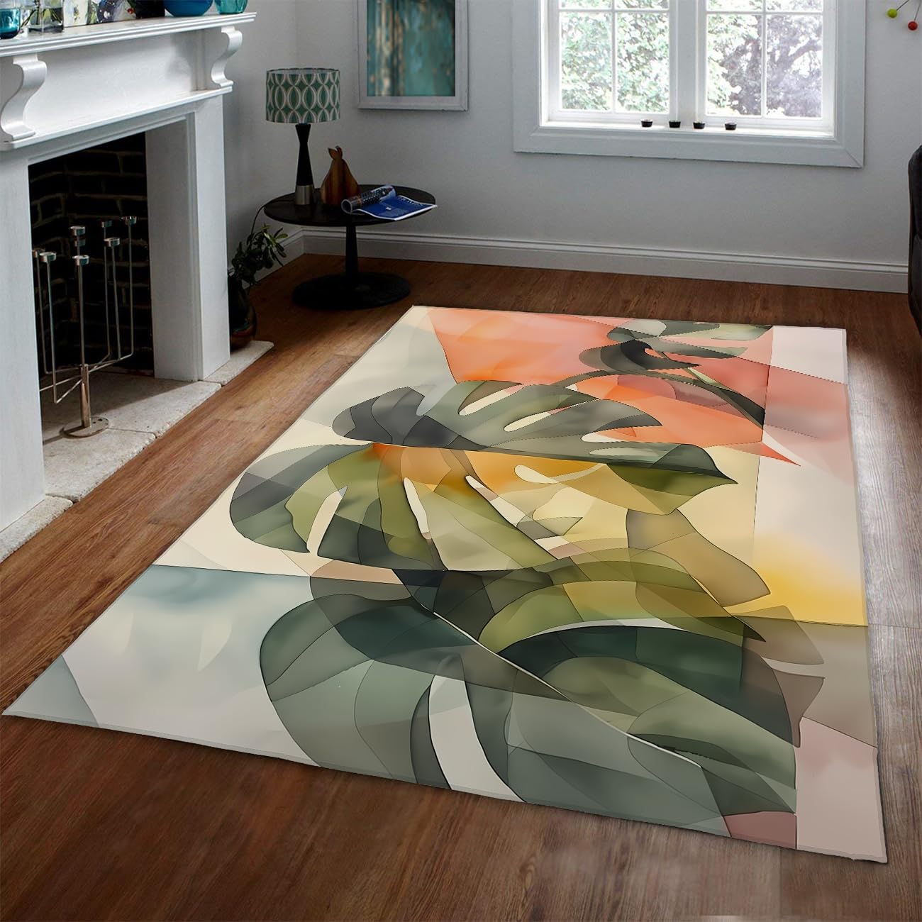 Tapis Tropicaux Lavables pour une Déco de Chambre Végétale et Cosy