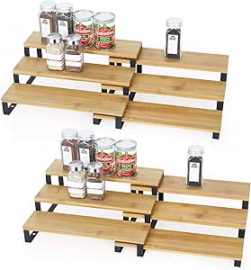 Expandable Bamboo Spice Rack