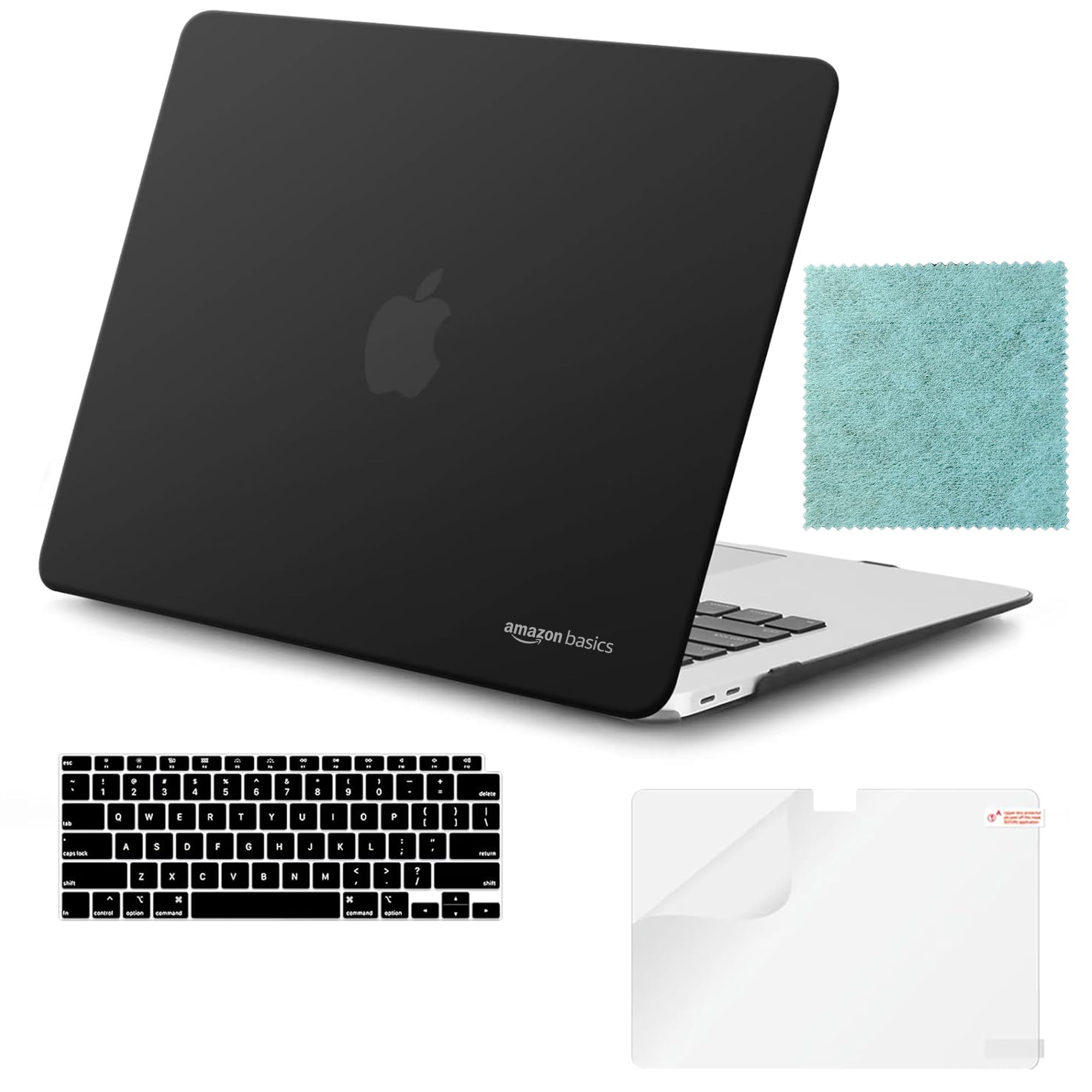 Amazon Basics MacBook Air M1 Hard-Shell Case & Keyboard Cover for 2018-2021 Release | Compatible with MacBook Air 13 inch (A2337, A1932, A2179) with Touch ID Retina Display (Black) (B0D91V56HZ) Amazon Price History, Amazon Price Tracker