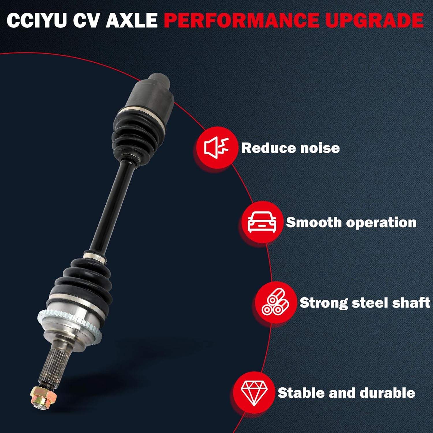 cciyu CV Axle Shaft Assembly for Ford for Fusion 2006-2012,for Lincoln for MKZ 2012,for Mercury for Milan 2006-2011,for Mazda 6 2003-2008 (1 Pack) 60-2251 Front Right