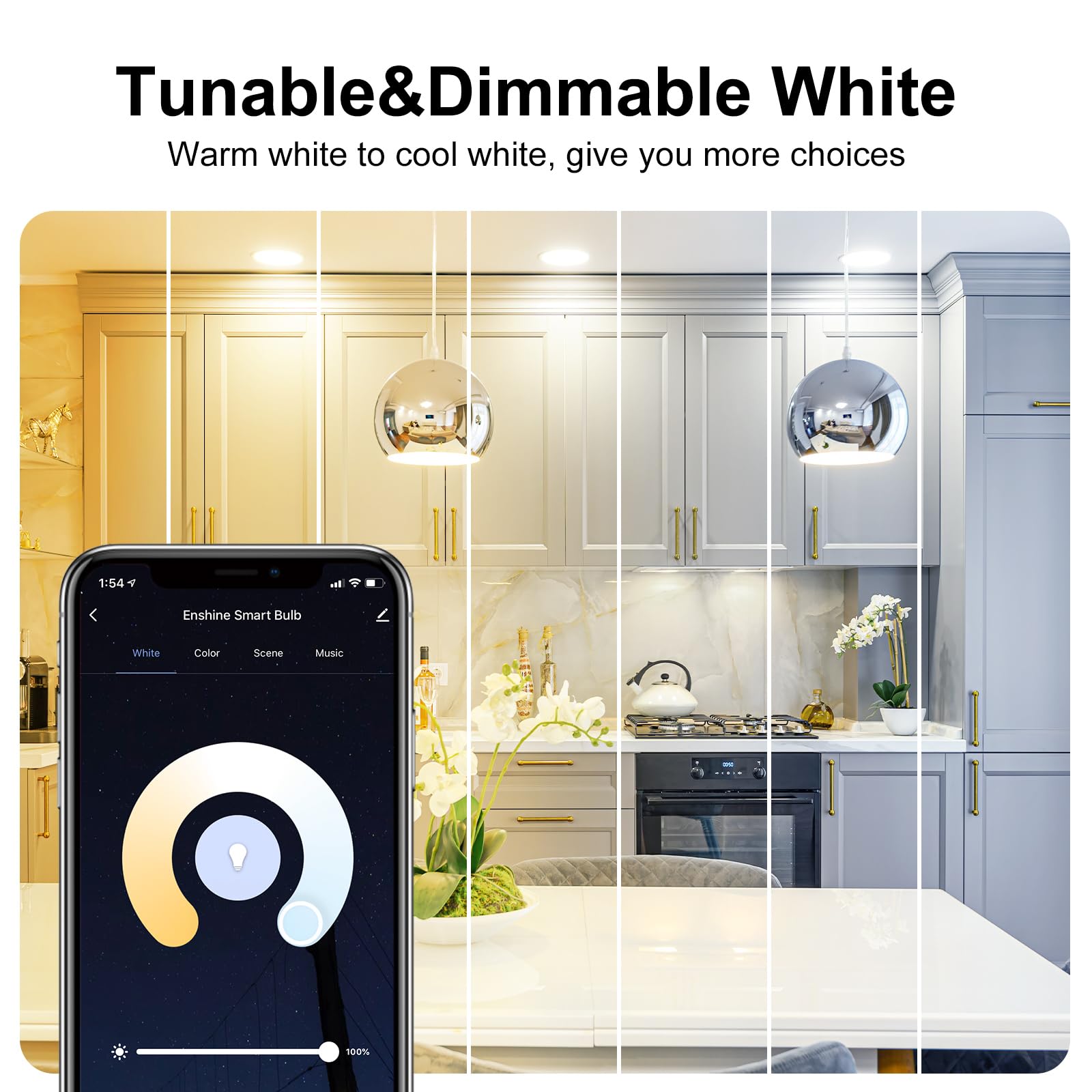 Ampoule Connectée WiFi Enshine E27 15W (équiv. 100W) - Smart Home - Pack De 1 - Ouvert Jamais Utilisé