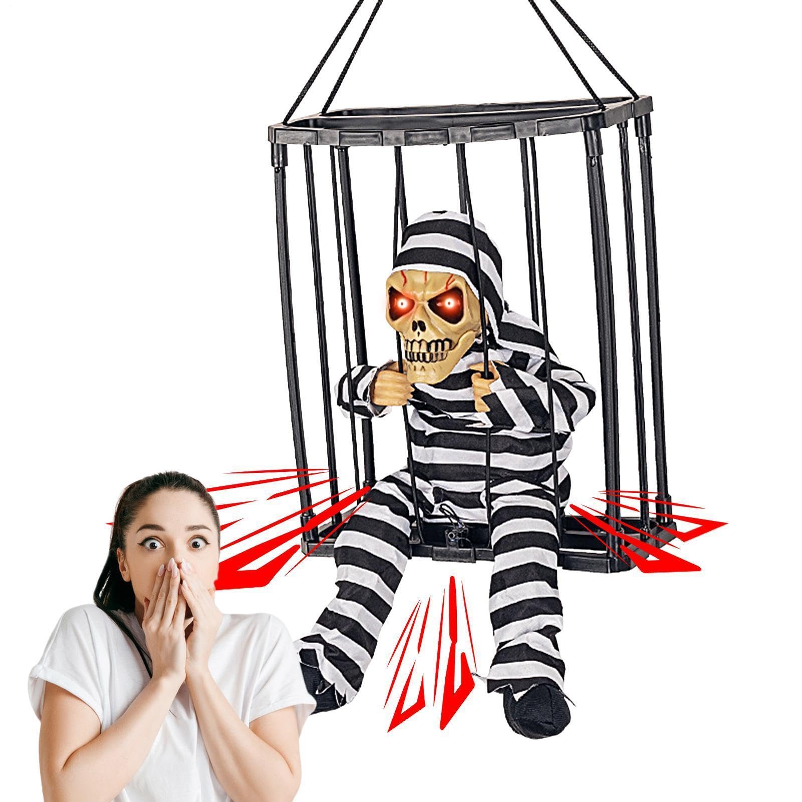 Cage de prisonnier Halloween pour animer votre porche