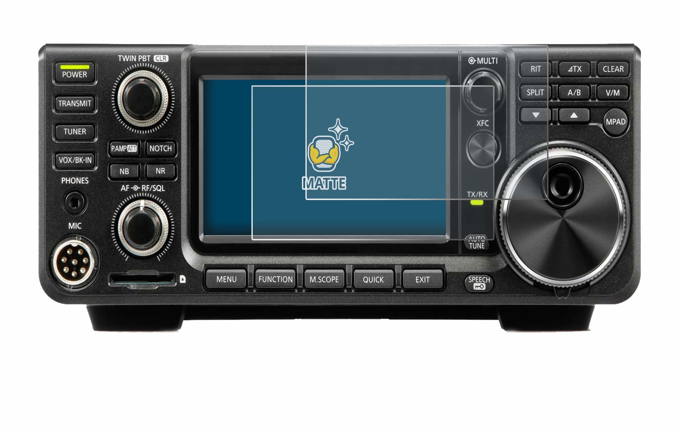 brotect Pellicola Protettiva Vetro per Icom IC-9700 Protezione Schermo [Durezza Estrema 9H, Chiaro