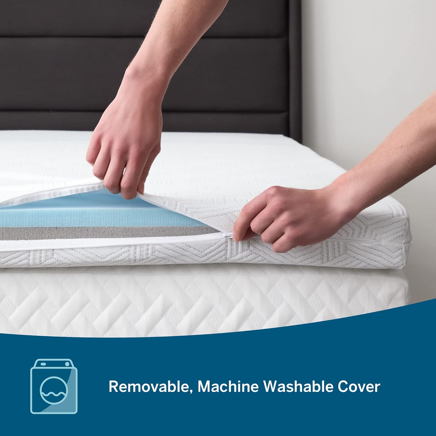 Buy Lucid 3 Inch Dual Sided Mattress Topper Full Memory Foam Topper