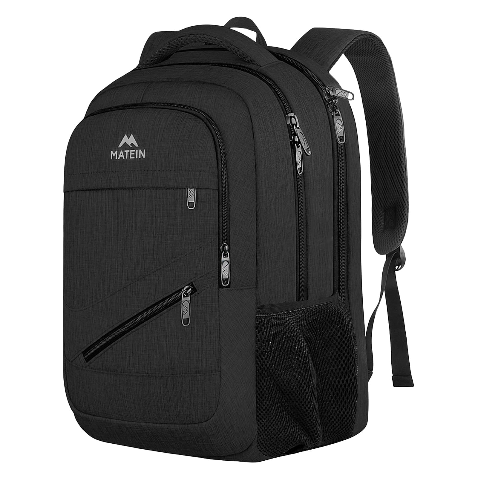 MATEIN Rucksack Herren, Laptop Rucksack 17 Zoll Wasserdicht, Arbeitsrucksack Herren Groß, Laptop Backpack Diebstahlsicher, Schulrucksack Teenager, Laptoprucksack Arbeit Business, Schule, Schwarz