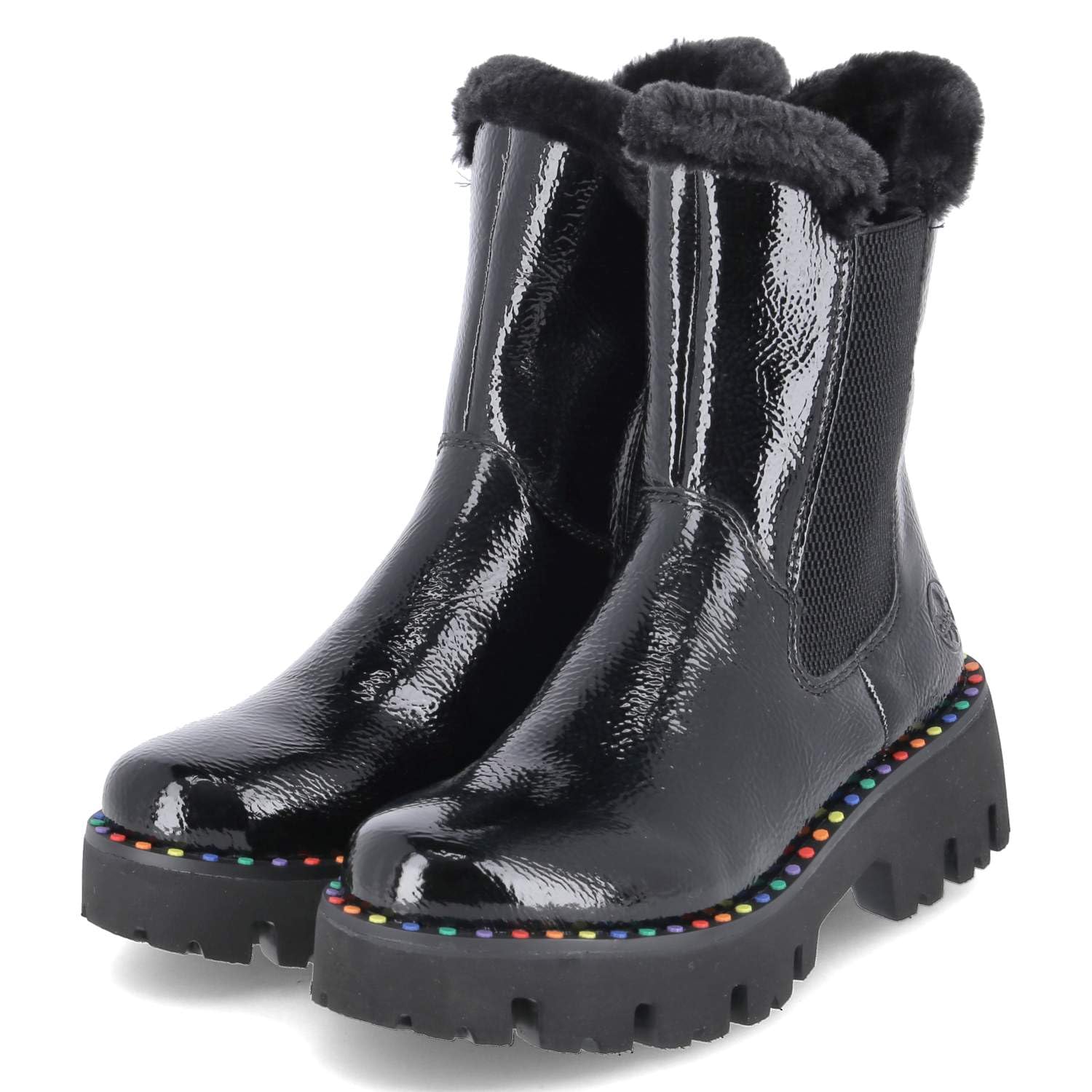 Rieker Y3350-00 Schlupfstiefel Synthetik Damen in schwarz