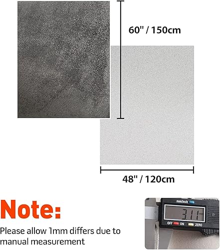 Miniatura 4 de Halero Tela de gamuza gris oscuro de 48 x 60 pulgadas con material de respaldo de espuma, forro de tapicería automotriz de 19 de pulgada de 0.118 in