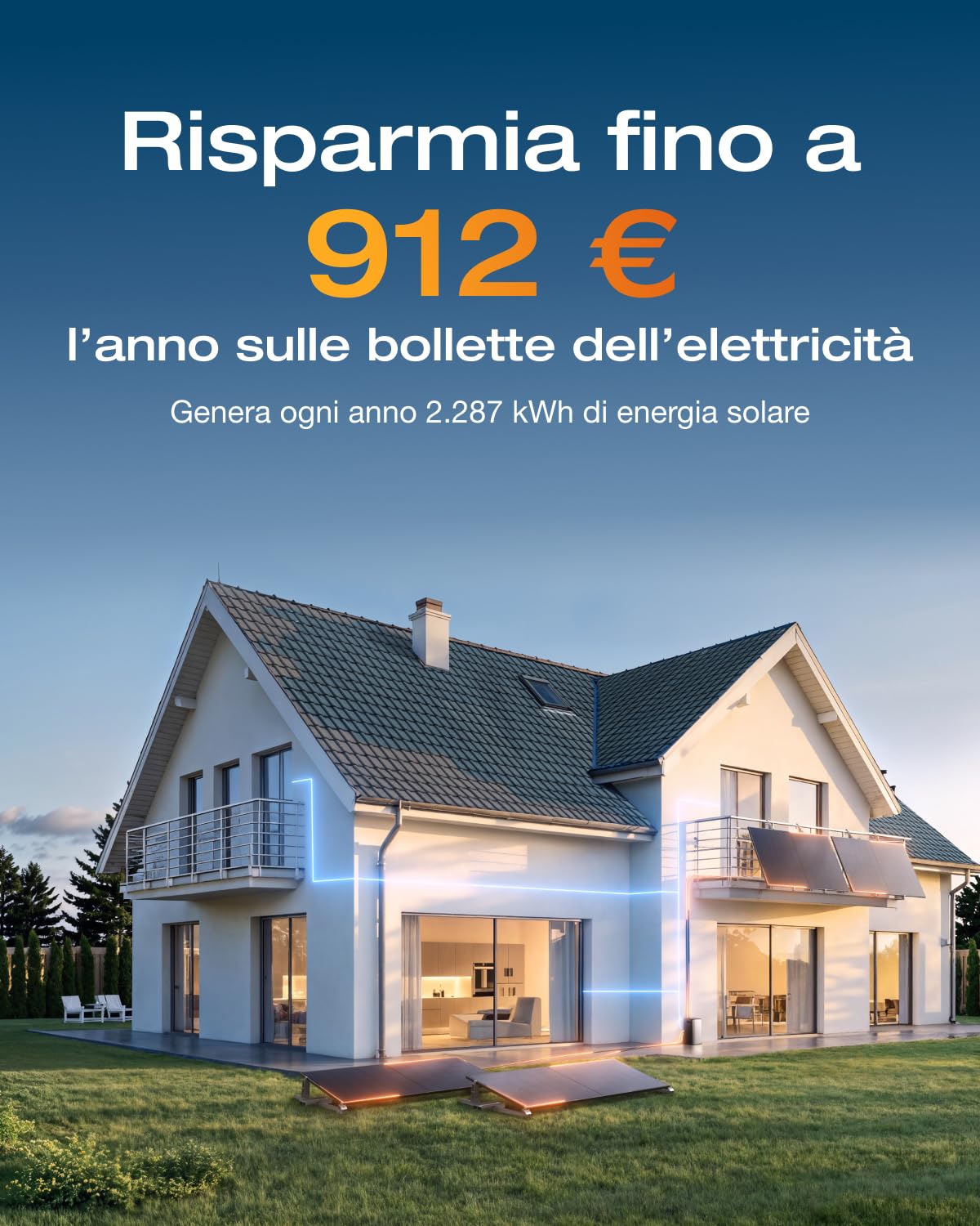 ECOFLOW STREAM Pro batteria da 1,92 kWh per kit fotovoltaico, 3 MPPT | ingresso solare 2.300 W, 2 porte CA fino da 2300 W, microinverter, espandibile a 11,52 kWh, controllo tramite AI
